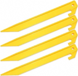 Plastic Tent Stakes - Heavy Duty Beach Tent Pegs Canopy Stakes - Essential Gear for Camping, Backpacking, Gardening and More