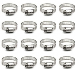 Hose Clamp,  Stainless Steel Hose Clamps Worm Gear Fuel Line Pipe Clamps