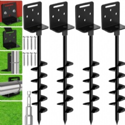 Screw-in Ground Anchors with L Bracket for Sheds